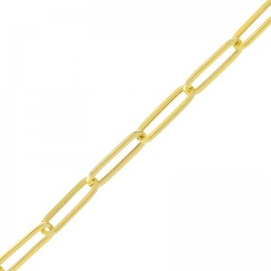 14K Yellow Gold Paperclip Bracelet