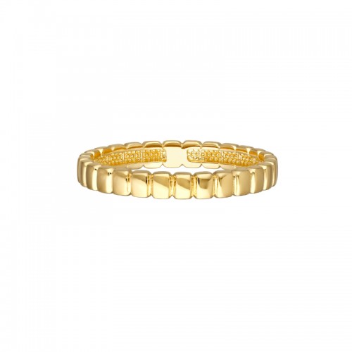 14K Yellow Gold Narrow Textured Ring