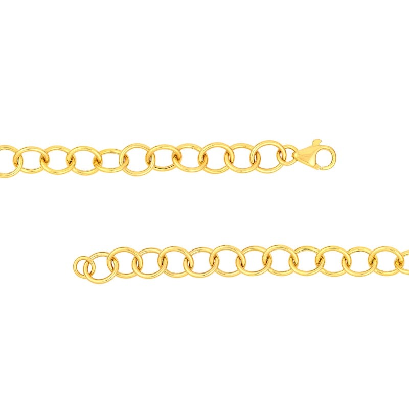 14K Yellow Gold Round Link Necklace