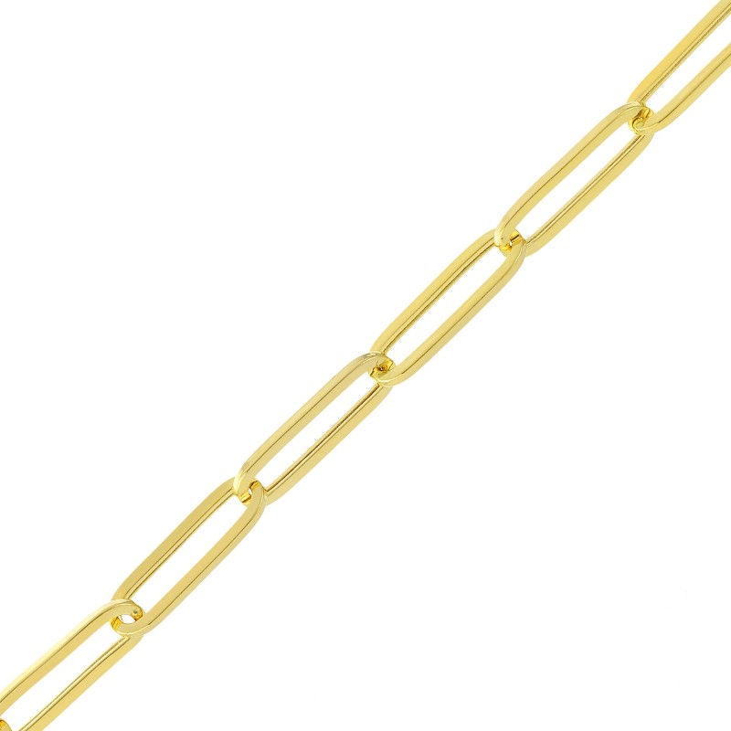 14K Yellow Gold Paperclip Bracelet