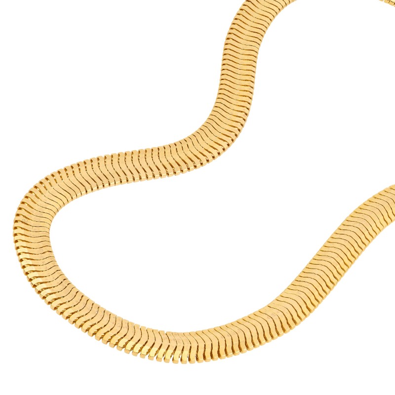 14K Yellow Gold Snake Necklace